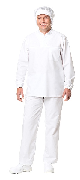 FOODMAKER chef tunic with turn back collar, men's/ladies