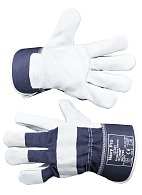 Navy Pro leather cotton lined gloves