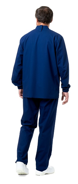 FOODMAKER chef tunic with turn back collar, men's/ladies, navy blue