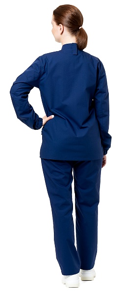 FOODMAKER chef tunic with turn back collar, men's/ladies, navy blue