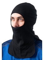 Rib-knit helmet liner, black