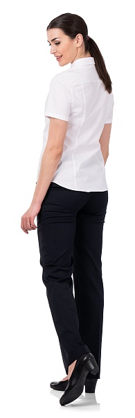 FLEX ladies short sleeve blouse, white