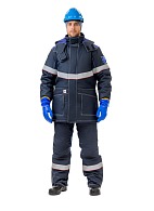 OILSTAT-FR men's heat-insulated work suit against crude oil and electrostatic charging, flame retardant