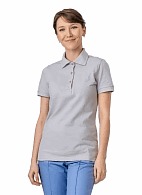 Ladies polo shirt, silver