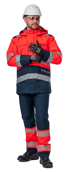 FLAMEGUARD  work suit for protection against oil, petroleum products, limited flame exposure, acids and alkalis, antistatic, waterproof, hi-vis, GORE-TEX PYRAD