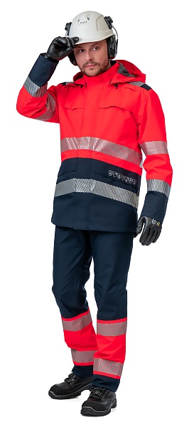 FLAMEGUARD  work suit for protection against oil, petroleum products, limited flame exposure, acids and alkalis, antistatic, waterproof, hi-vis, GORE-TEX PYRAD&reg;