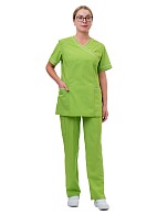 AFINA ladies scrub top, kiwi color