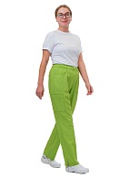 AFINA ladies scrub trousers, kiwi color