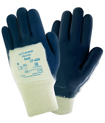 ANSELL HYCRON 27-600 gloves with nitrile palm coating (Russia)