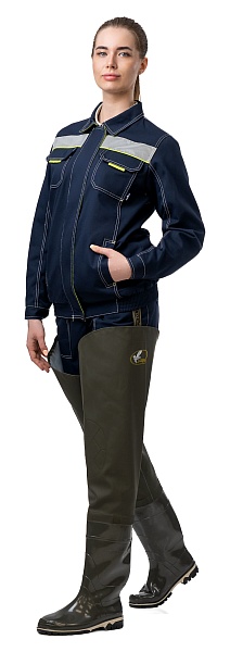 Fisherman women's fishing boots made of PVC and vinitol