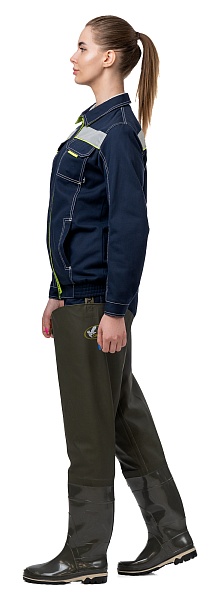 Fisherman women's fishing boots made of PVC and vinitol