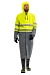 &quot;CYCLONE HIGH-VIZ&quot; men's signal raincoat for protection against oil, petrochemicals and water. Fluorescent yellow with gray