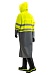 &quot;CYCLONE HIGH-VIZ&quot; men's signal raincoat for protection against oil, petrochemicals and water. Fluorescent yellow with gray