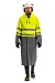 &quot;CYCLONE HIGH-VIZ&quot; men's signal raincoat for protection against oil, petrochemicals and water. Fluorescent yellow with gray