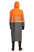 &quot;CYCLONE HIGH-VIZ&quot; men's signal raincoat for protection against oil, petrochemicals and water. Fluorescent orange with gray