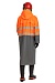 &quot;CYCLONE HIGH-VIZ&quot; men's signal raincoat for protection against oil, petrochemicals and water. Fluorescent orange with gray