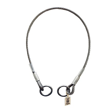 AP 001 stainless steel anchor sling with soft eyes and two rings, available sling length is 0.8m