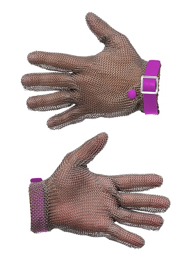 MANULATEX GCM chain mail glove, with a PU strap, without an arm guard (size 11)