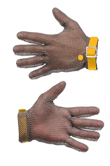 MANULATEX GCM chain mail glove, with a PU strap, without an arm guard (size 10)