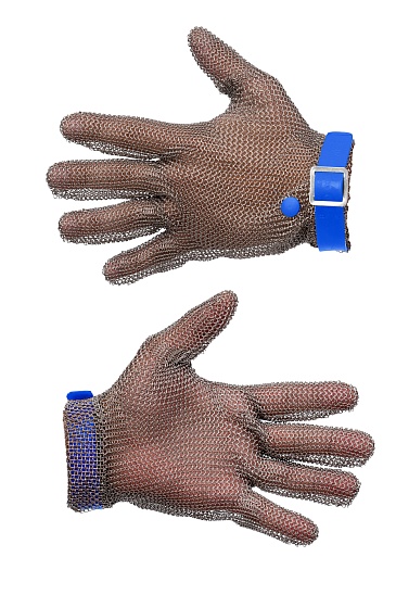 MANULATEX GCM chain mail glove, with a PU strap, without an arm guard (size 9-9.5)