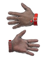 MANULATEX GCM chain mail glove, with a PU strap, without an arm guard (size 8-8.5)