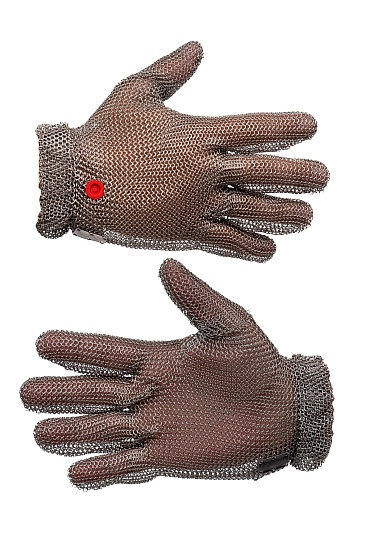 MANULATEX WILCO chain mail glove, without an arm guard, with stainless steel spring (size 8-8.5)