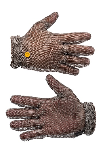 MANULATEX WILCO chain mail glove, without an arm guard, with stainless steel spring (size 10)