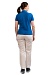 POLO blouse with a turndown collar, cornflower blue