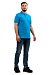 POLO T-shirt, with a turndown collar, turquoise