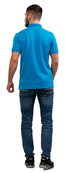 POLO T-shirt, with a turndown collar, turquoise