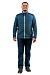 ACTIVE fleece knit jacket, blue melange