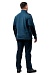 ACTIVE fleece knit jacket, blue melange