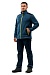 ACTIVE fleece knit jacket, blue melange