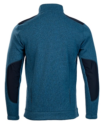 ACTIVE fleece knit jacket, blue melange