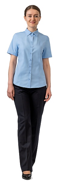 FLEX-T short sleeve lady's blouse, blue