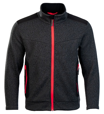 ACTIVE fleece knit jacket, gray melange