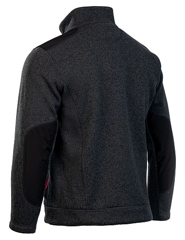 ACTIVE fleece knit jacket, gray melange