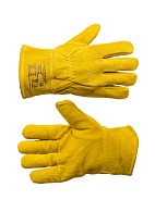 GOLD POLUS (GOLD POLE) Gloves made of cattle split leather with gauntlets, insulated